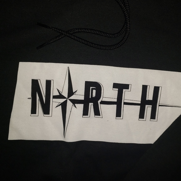 Black Hoodie w/ White North Logo - Picture 2 of 5
